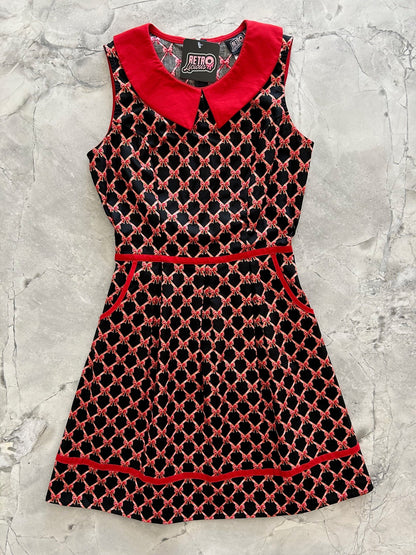 Bow Collared Dress Retrolicious