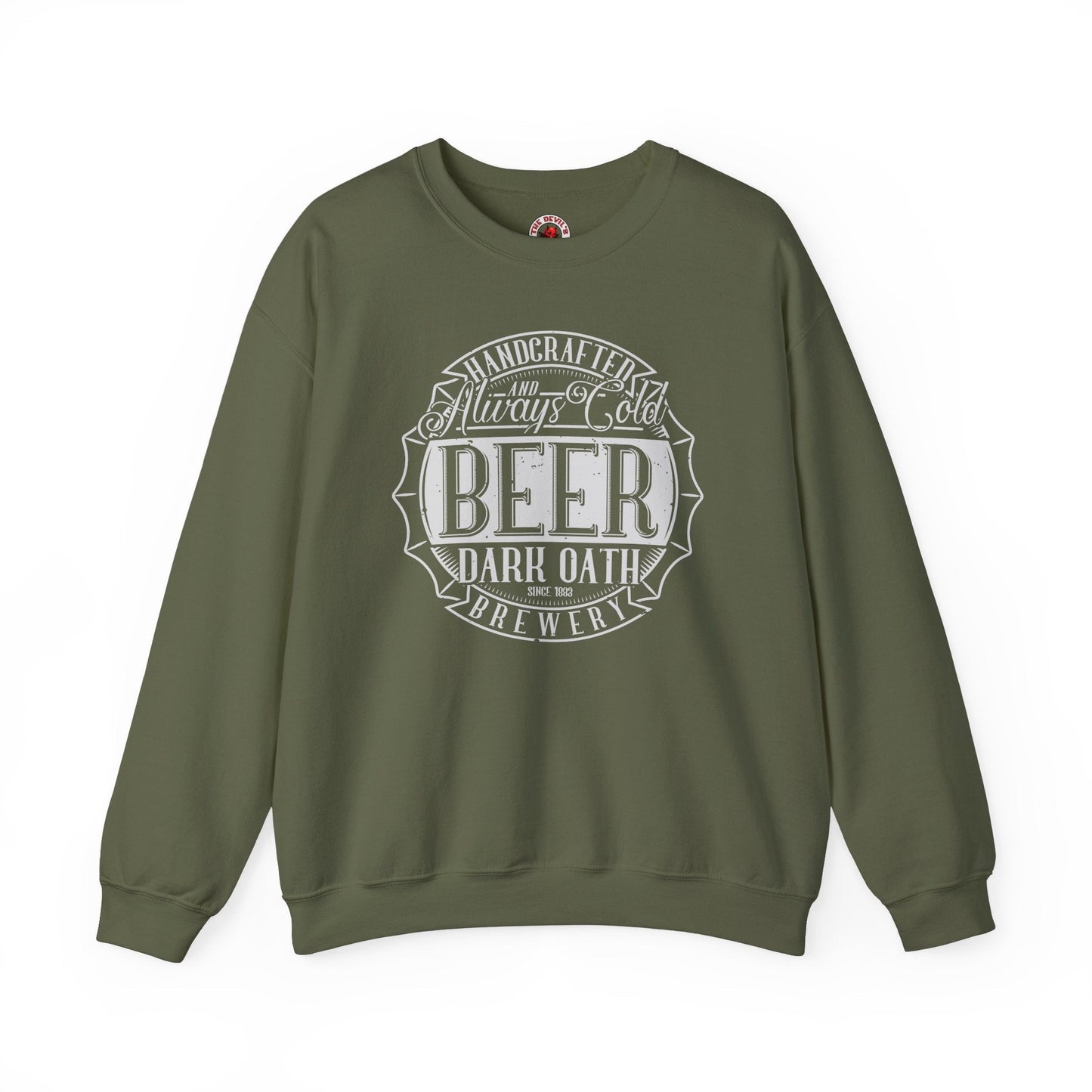 Handcrafted and Always Cold Beer Crewneck Sweatshirt The Devil's Pickle