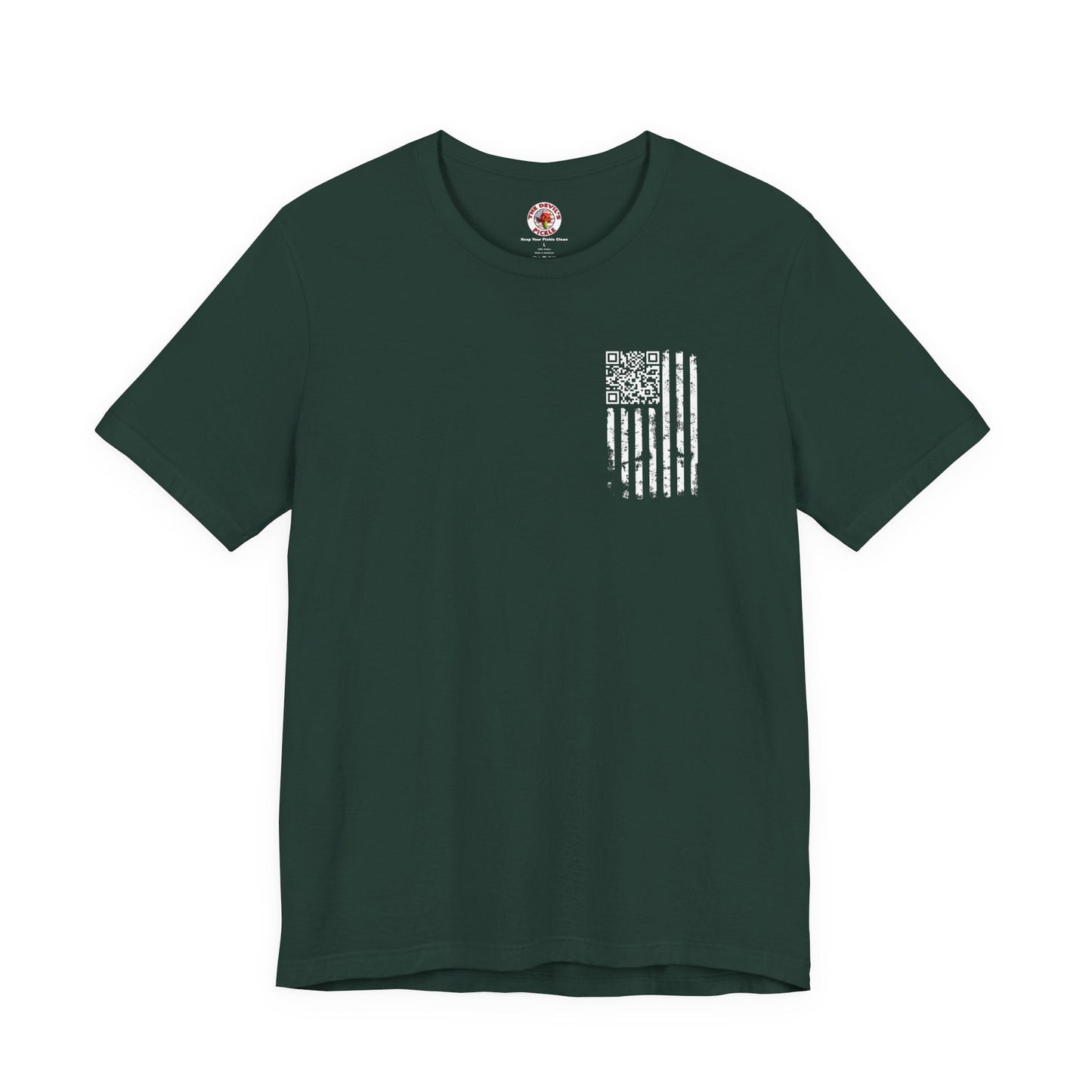 American Flag QR Code T-Shirt The Devil's Pickle