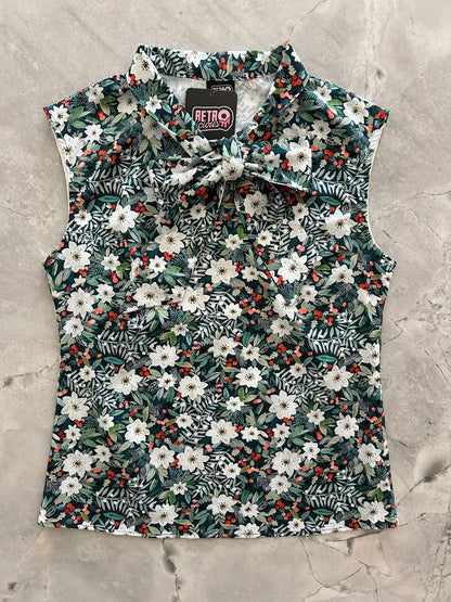 Winter Floral Bow Top Retrolicious