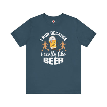 I Run Because I Really Like Beer T-Shirt The Devil's Pickle