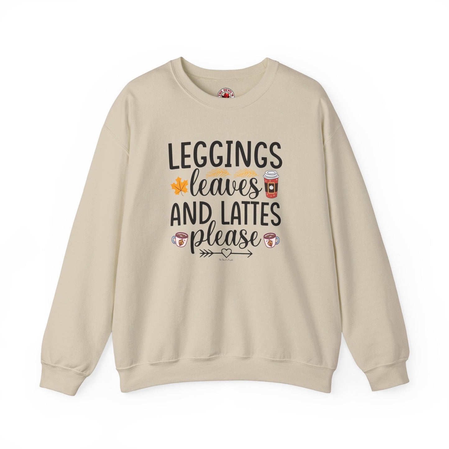 Leggings Leaves and Lattes Please Crewneck Sweatshirt The Devil's Pickle