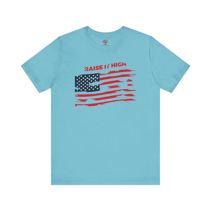Raise It High American Flag T-Shirt The Devil's Pickle