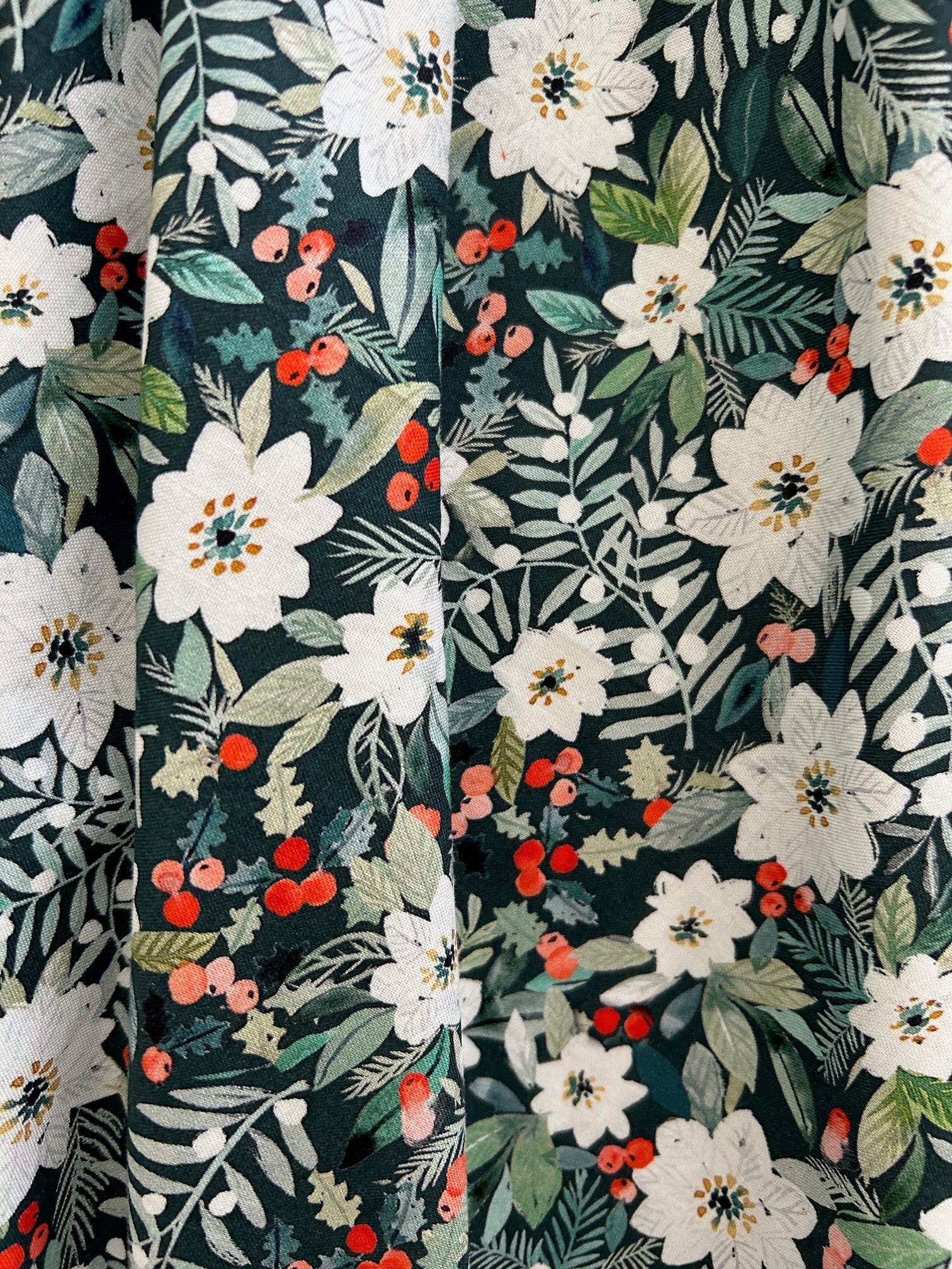Winter Floral Doris Skirt Retrolicious