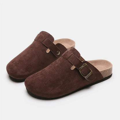 Suede Closed Toe Buckle Slide New Era Fashion LLc