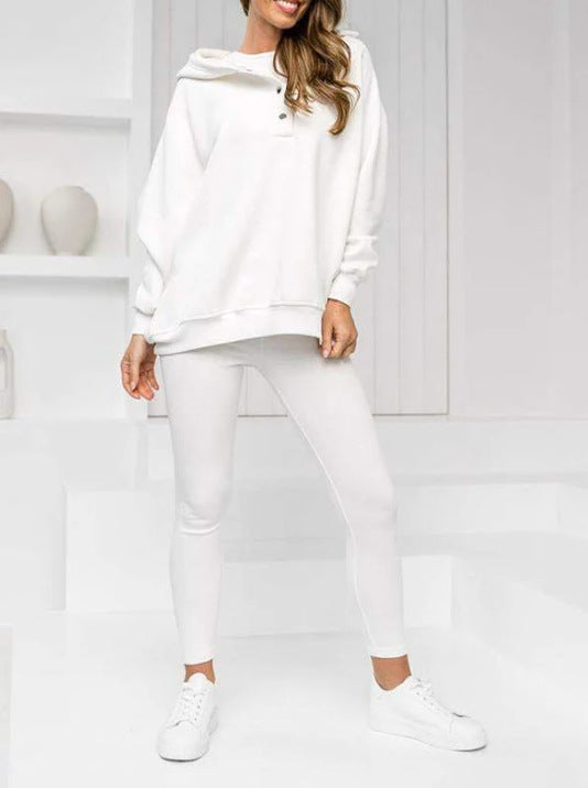 Casual Hooded Sweater Thickened Thread Fitted Vest Pants Three-piece Set See size chart under “more details” The Fashion Celestial