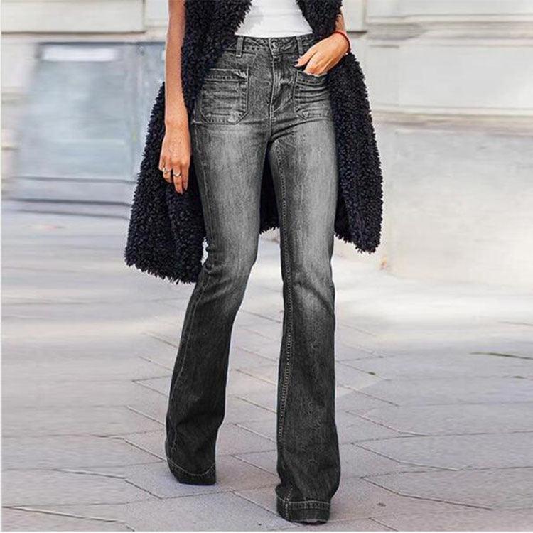 Cowgirl Chic Wide Flare Jeans - Stylish Denim Flare Pants for Trendy Women Country in My Heart
