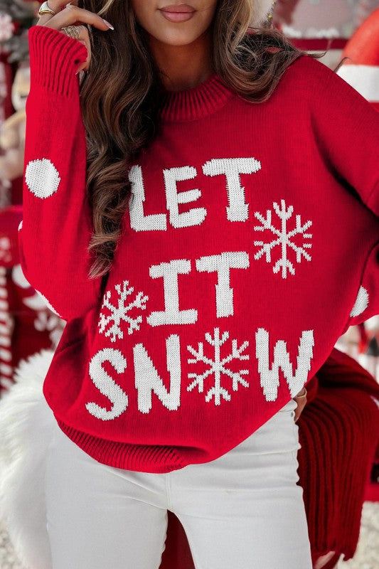 LET IT SNOW Christmas Holiday Sweater Shop Style & More | Fresh Looks, Everyday Deals & Free Shipping