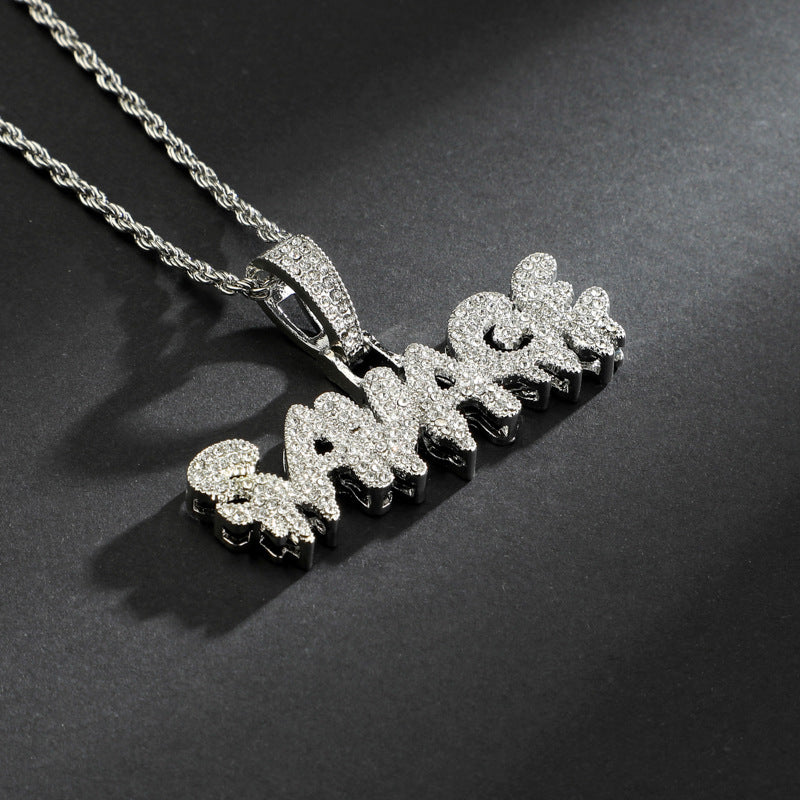 Men's Punk Classic Luxury with Synthetic Cubic Zirconiaia Pendant Hip Hop Gothic Cool Men's Necklace Fashion Jewelry Accessories Gift Jewelry NovaCart