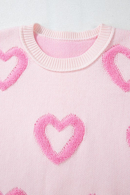 Valentine Heart Bubble Sleeve Baggy Sweater Shop Style & More | Fresh Looks, Everyday Deals & Free Shipping