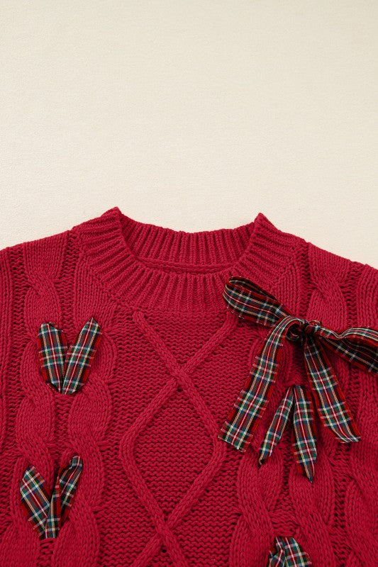 Christmas Plaid Lace-Up Puff Sleeve Sweater Shop Style & More | Fresh Looks, Everyday Deals & Free Shipping