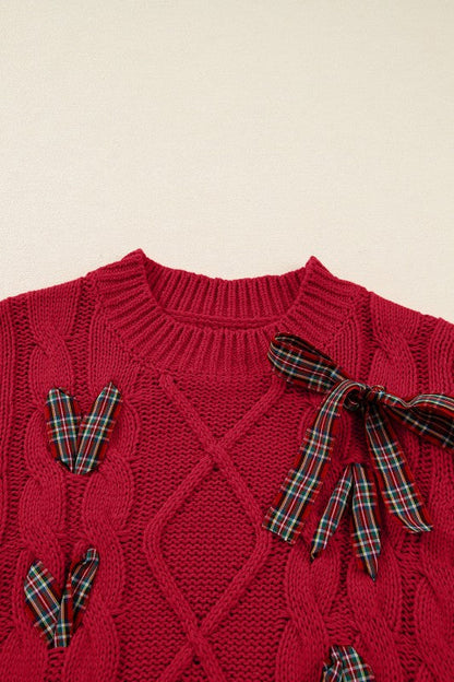 Christmas Plaid Lace-Up Puff Sleeve Sweater Shop Style & More | Fresh Looks, Everyday Deals & Free Shipping