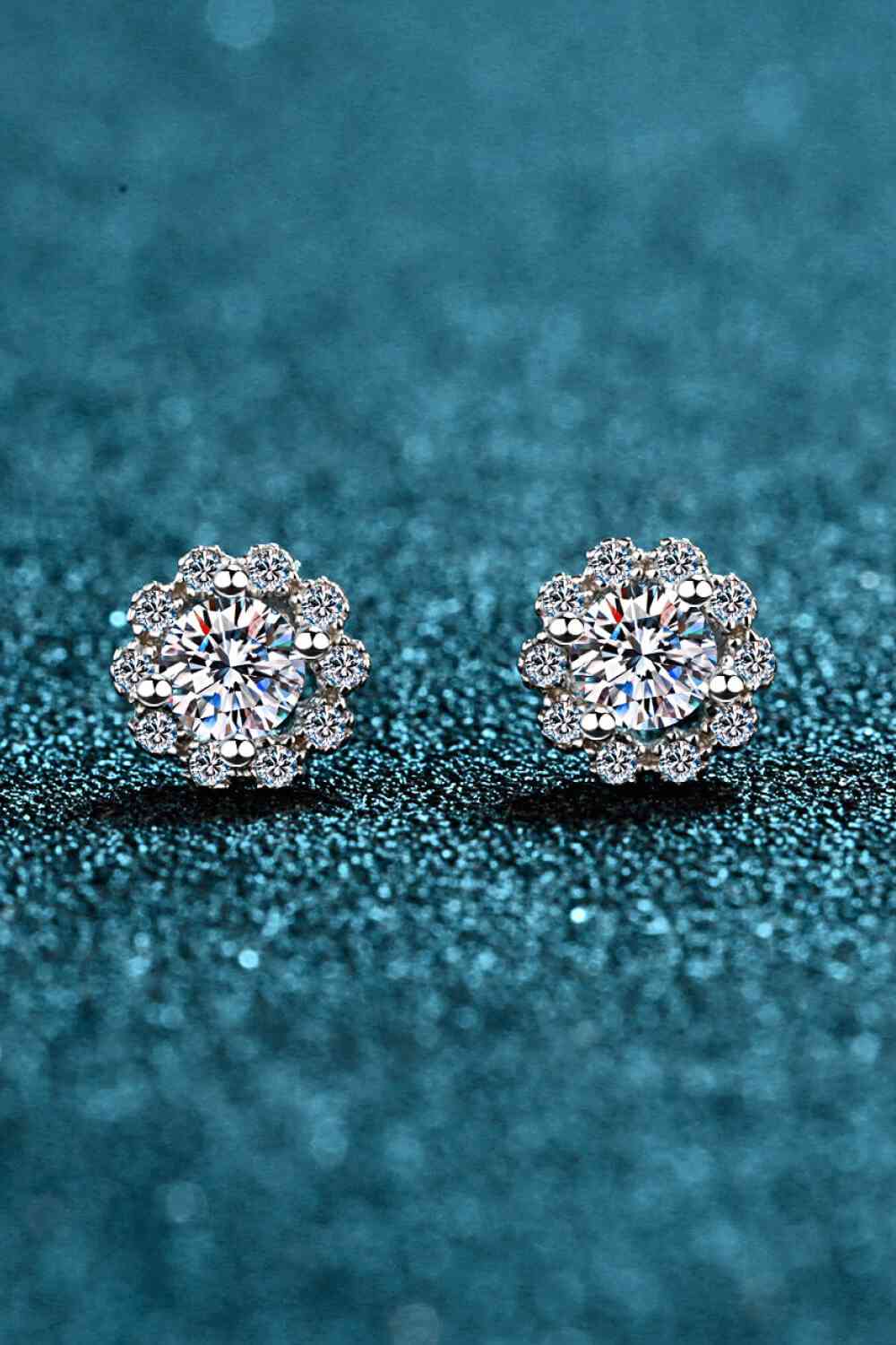 Moissanite Jewelry Floral-Shaped Stud Earrings – Sparkling 1 Carat Design See size chart under “more details” The Fashion Celestial