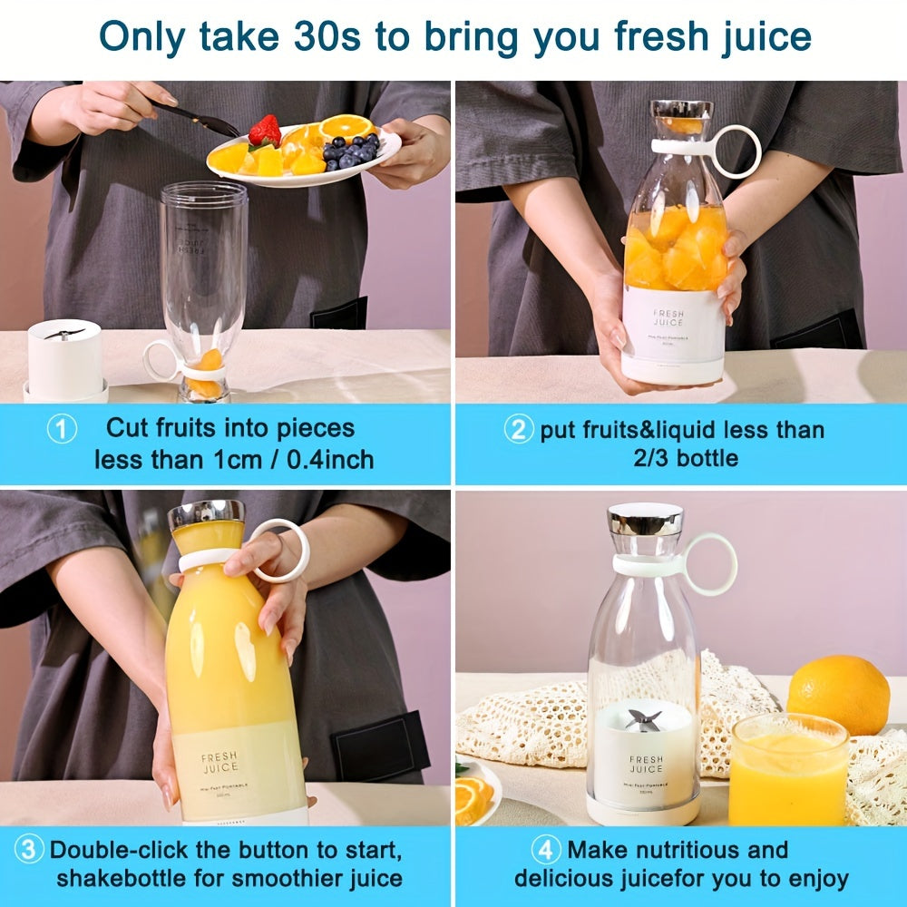 [Portable Fruit Blender] Wireless Mini Fruit Blender Juicer - 350ML Portable Electric, Perfect for On-the-Go! NovaCart