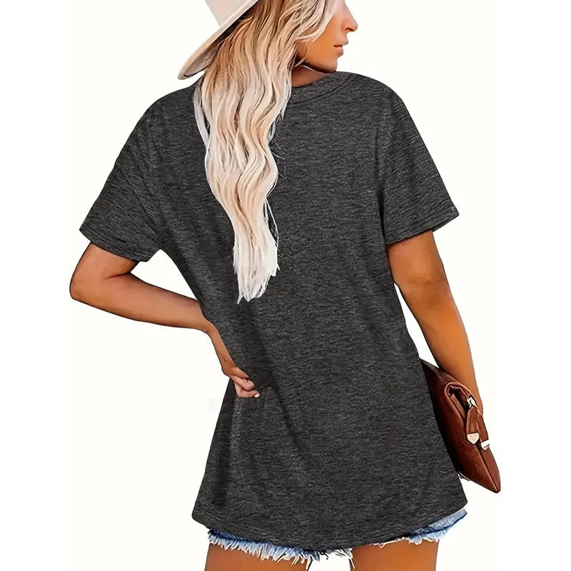 Retro Desert Highway T-Shirt - Casual Short Sleeve Tee Tops FitiqueFit