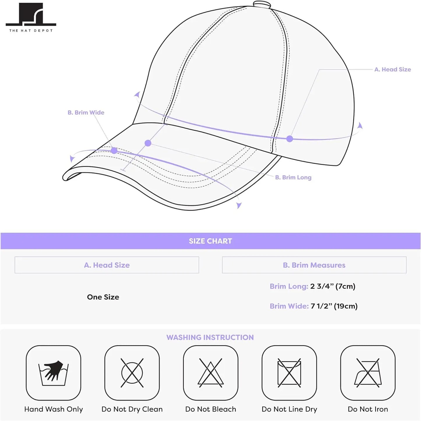 Cotton Baseball Cap Dad Hat – Washed Low Profile Adjustable Hat for Men Women Casual Outdoor Running Golf