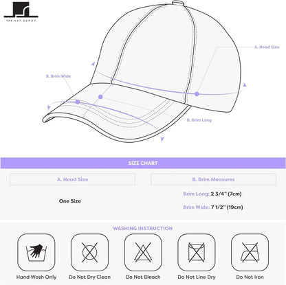 Cotton Baseball Cap Dad Hat – Washed Low Profile Adjustable Hat for Men Women Casual Outdoor Running Golf