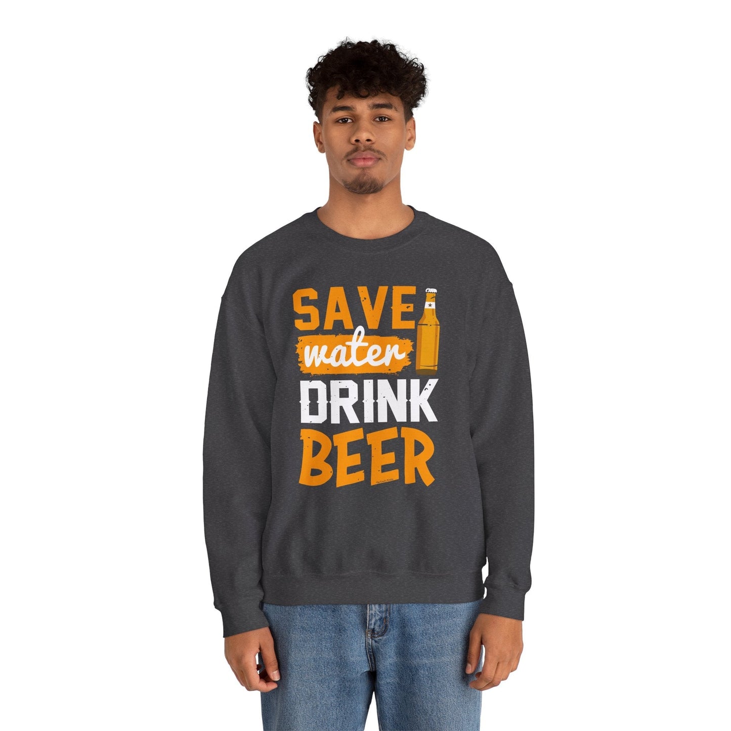 Save Water Drink Beer Crewneck Sweatshirt The Devil's Pickle
