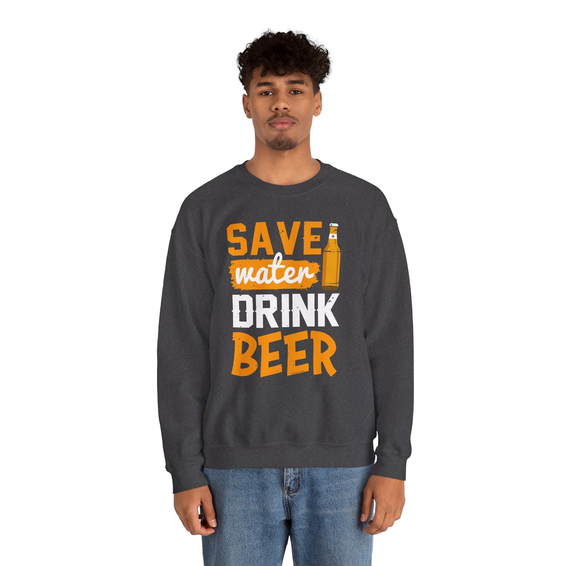 Save Water Drink Beer Crewneck Sweatshirt The Devil's Pickle