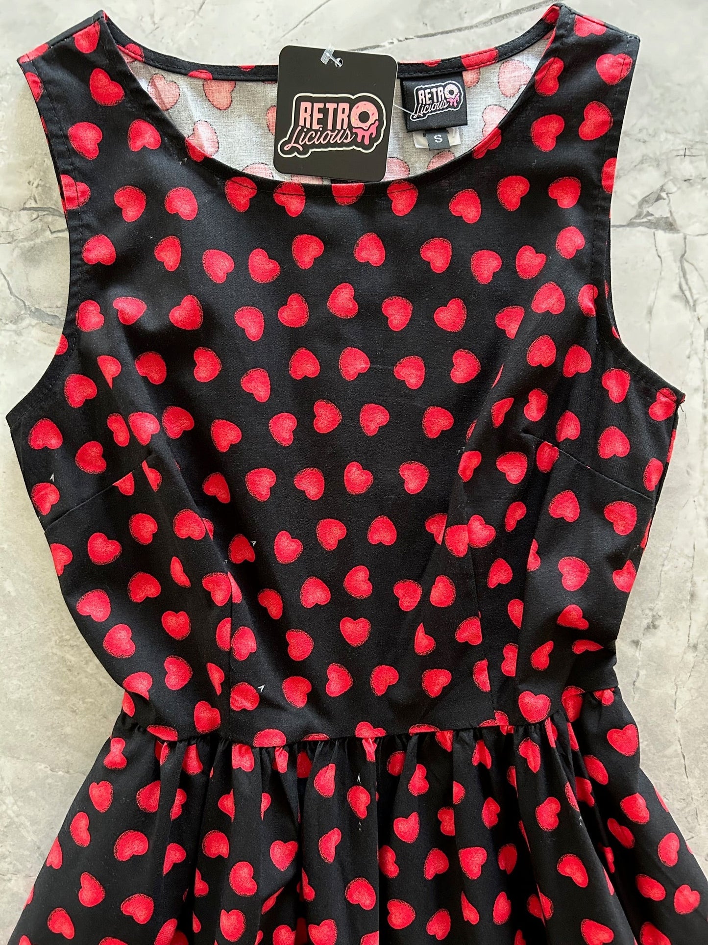 Hearts Midi Dress Retrolicious