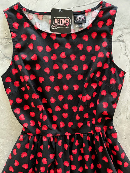 Hearts Midi Dress Retrolicious