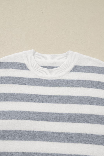 Stripe Ribbed Side-Button Drop Shoulder Sweater Shop Style & More | Fresh Looks, Everyday Deals & Free Shipping