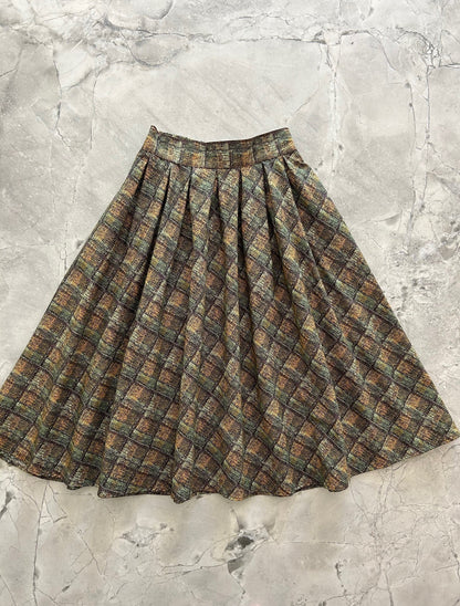 Green Plaid Doris Skirt Retrolicious