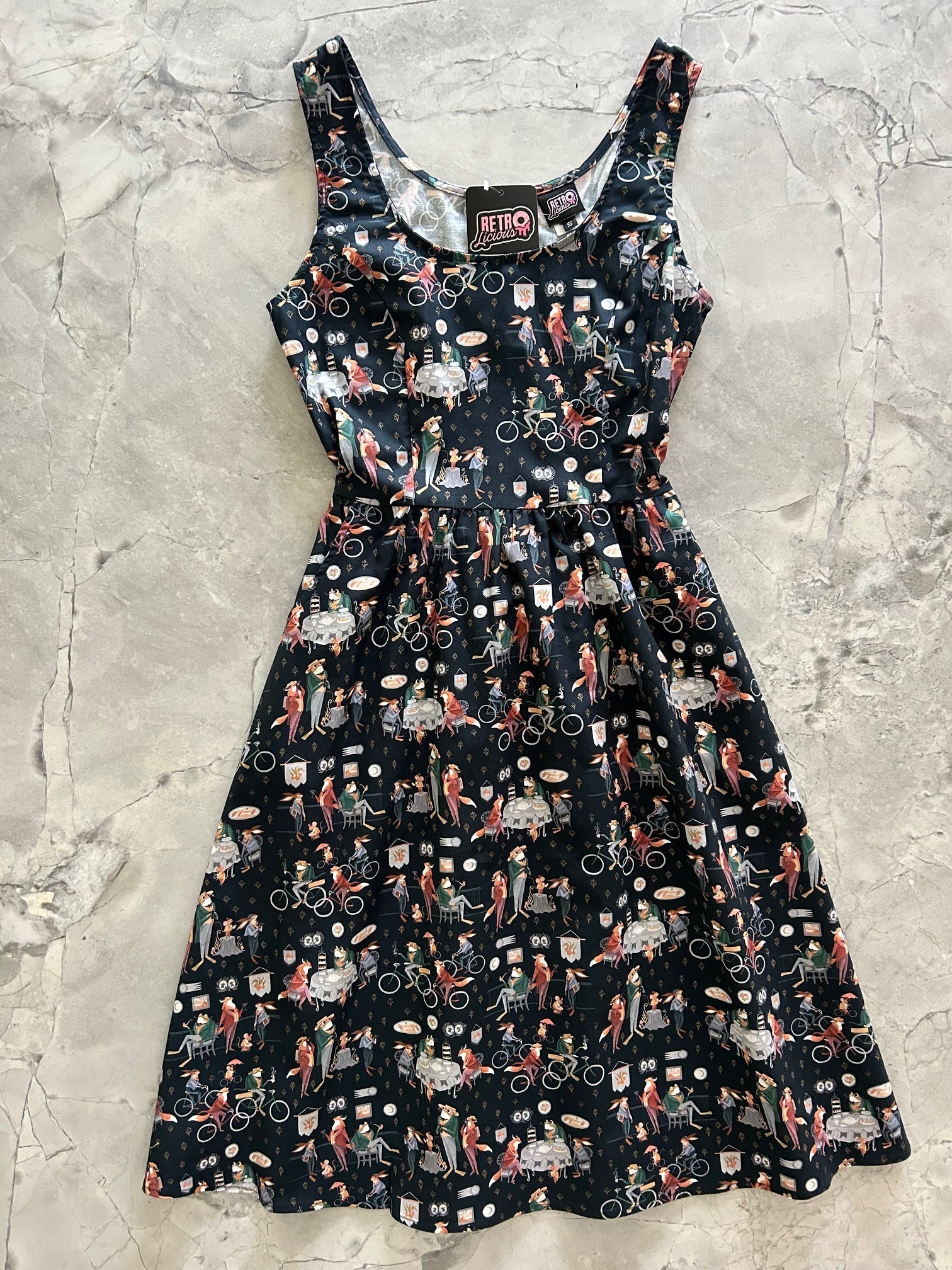 Dapper Fit & Flare Dress - XS only, 1 left! Retrolicious