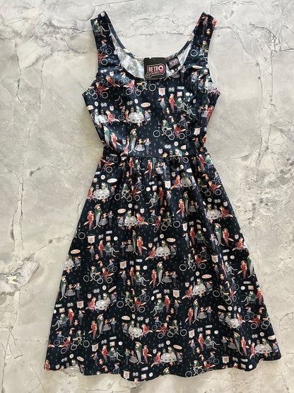 Dapper Fit & Flare Dress - XS only, 1 left! Retrolicious