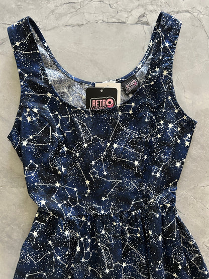 Glow in the Dark Constellations Fit & Flare Dress Retrolicious
