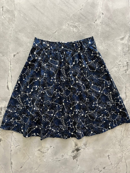 Glow in the Dark Constellations A-line Skirt Retrolicious