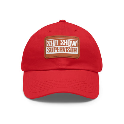 Shit Show Supervisor Hat with Leather Patch The Devil's Pickle