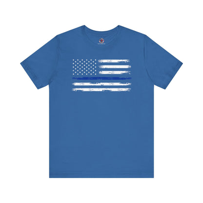 Thin Blue Line American Flag T-Shirt The Devil's Pickle