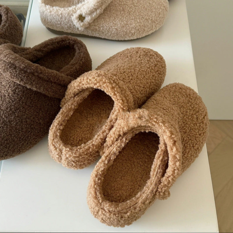 🩴 Women’s Closed-Toe Fleece-Lined Thickened Two-Way Wear Slippers FitiqueFit