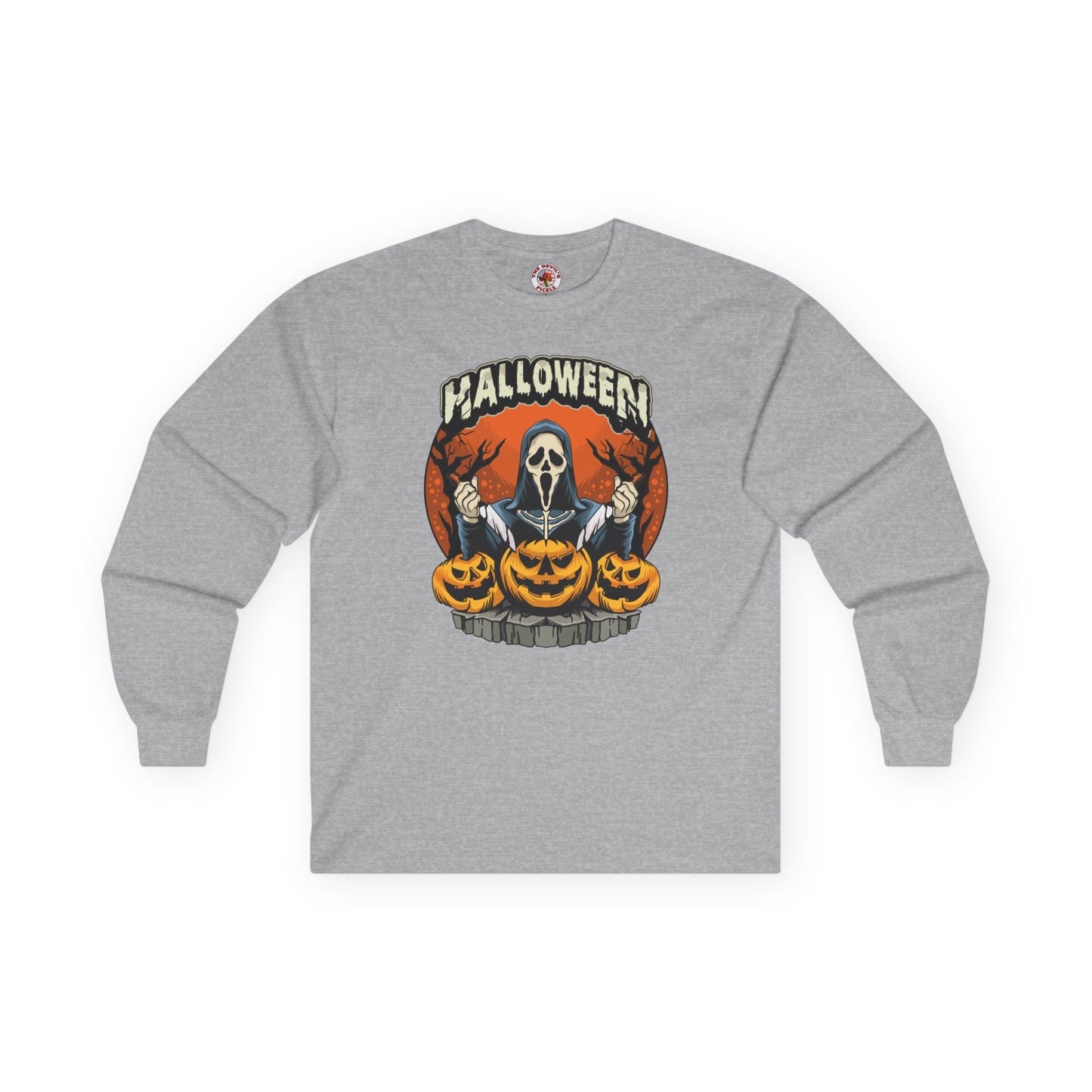Screamer Killer Ghost Halloween Long Sleeve Tee The Devil's Pickle