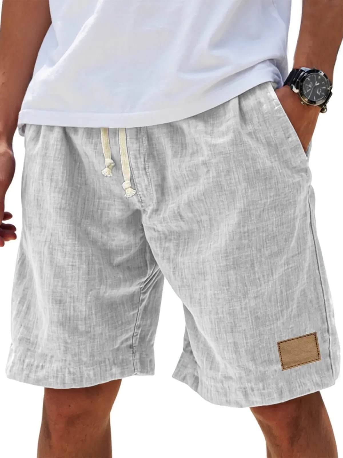 Men's Retro Breathable Linen Loose Holiday Shorts SnagBag