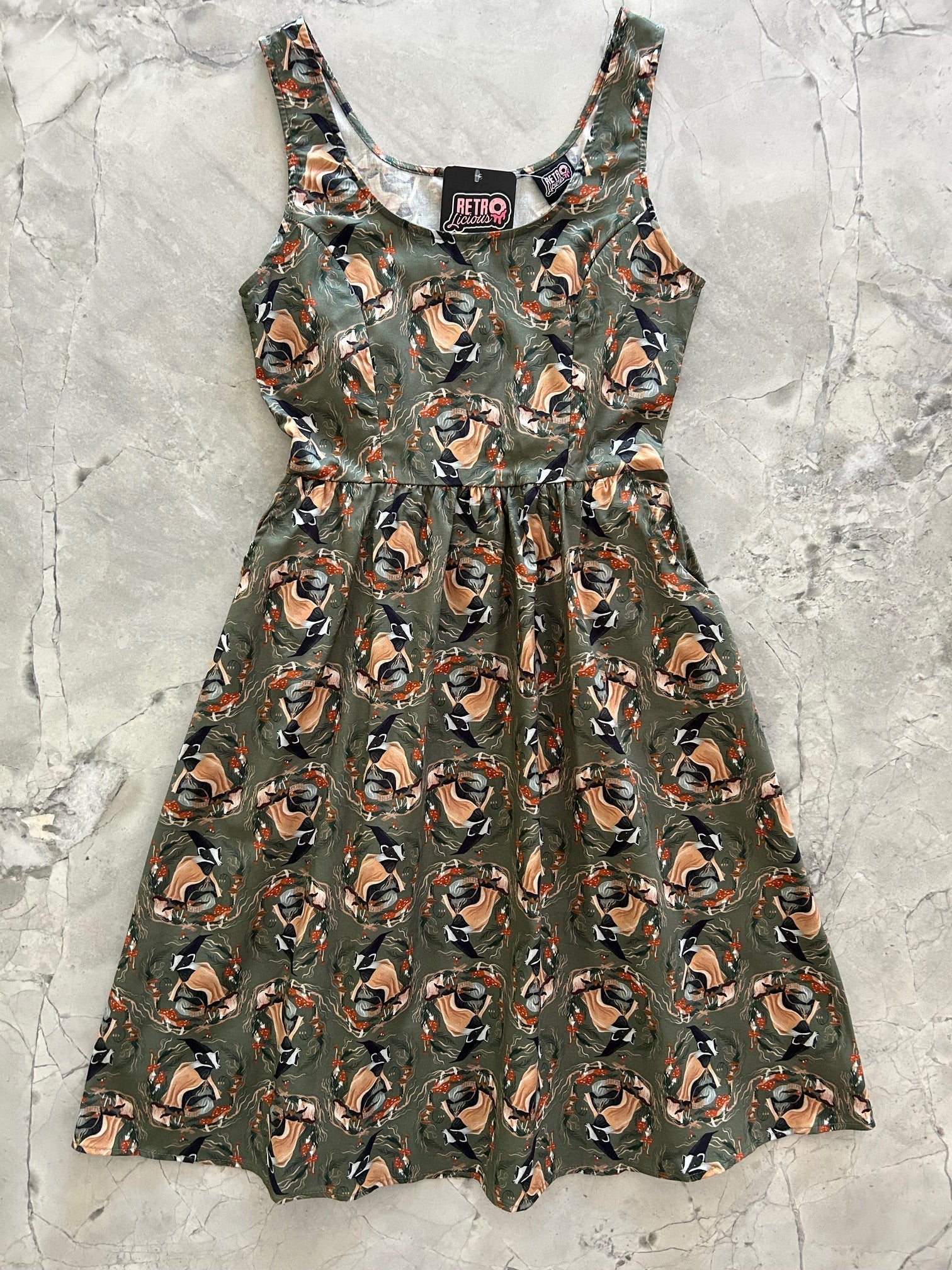 Badger Fit & Flare Dress Retrolicious