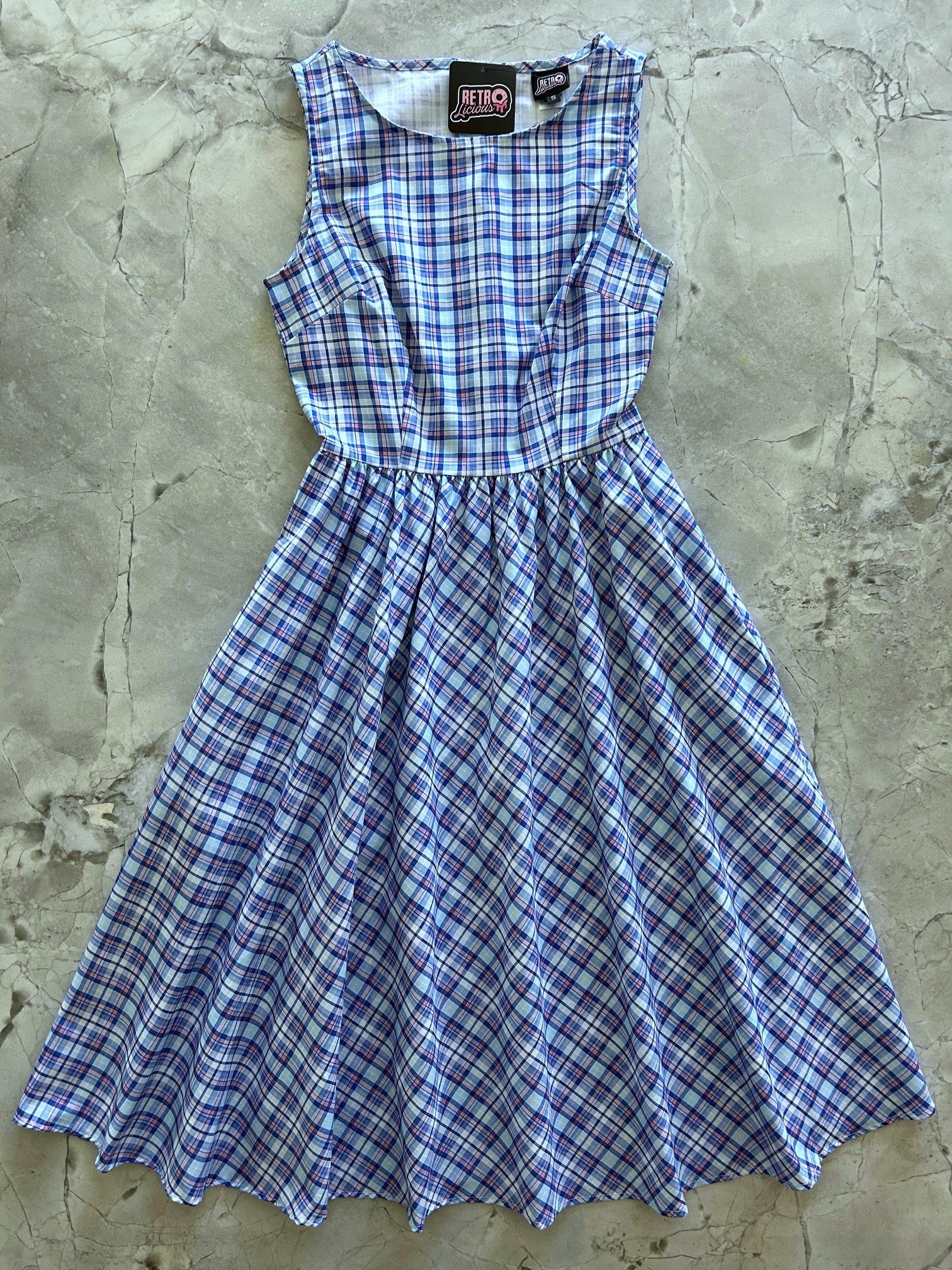 Plaid Midi Dress Retrolicious