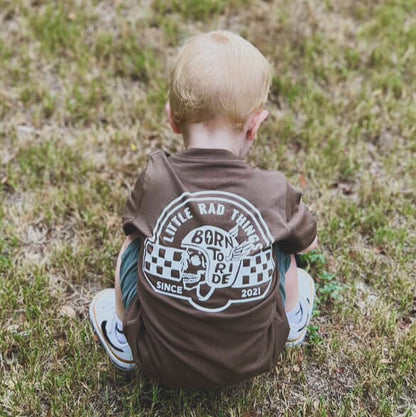 TIL DEATH DO WE RIDE TEE - BROWN