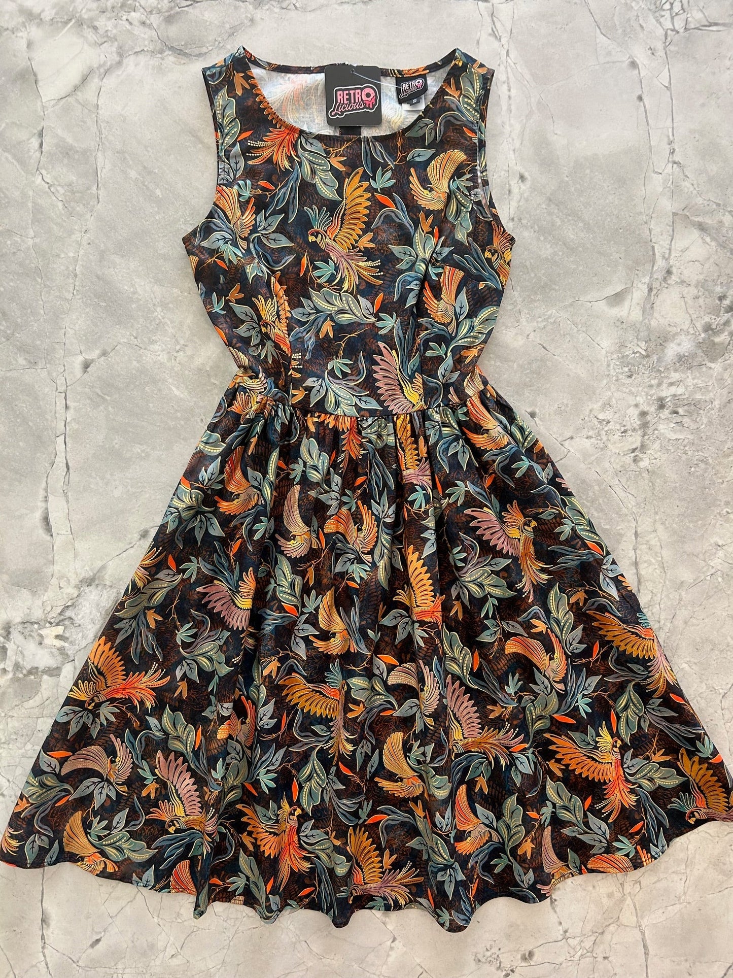 Birds of a Feather Vintage Dress Retrolicious