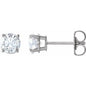 14K White 4 mm Natural White Sapphire Earrings Ethereal Legacy Boutiques