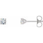 14K White 1/5 CTW Lab-Grown Diamond 4-Prong Stud Earrings Ethereal Legacy Boutiques