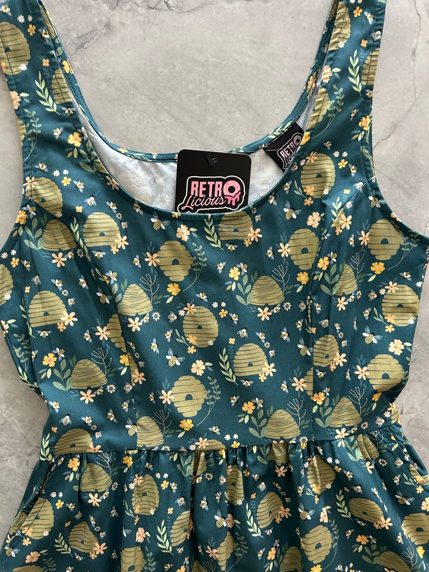 Beehive Fit & Flare Dress Retrolicious