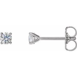 14K White 1/4 CTW Lab-Grown Diamond 4-Prong Stud Earrings Ethereal Legacy Boutiques