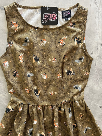 Witchy Animals Midi Dress Retrolicious