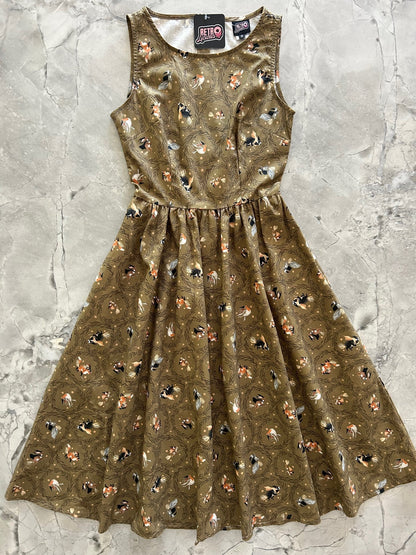 Witchy Animals Midi Dress Retrolicious
