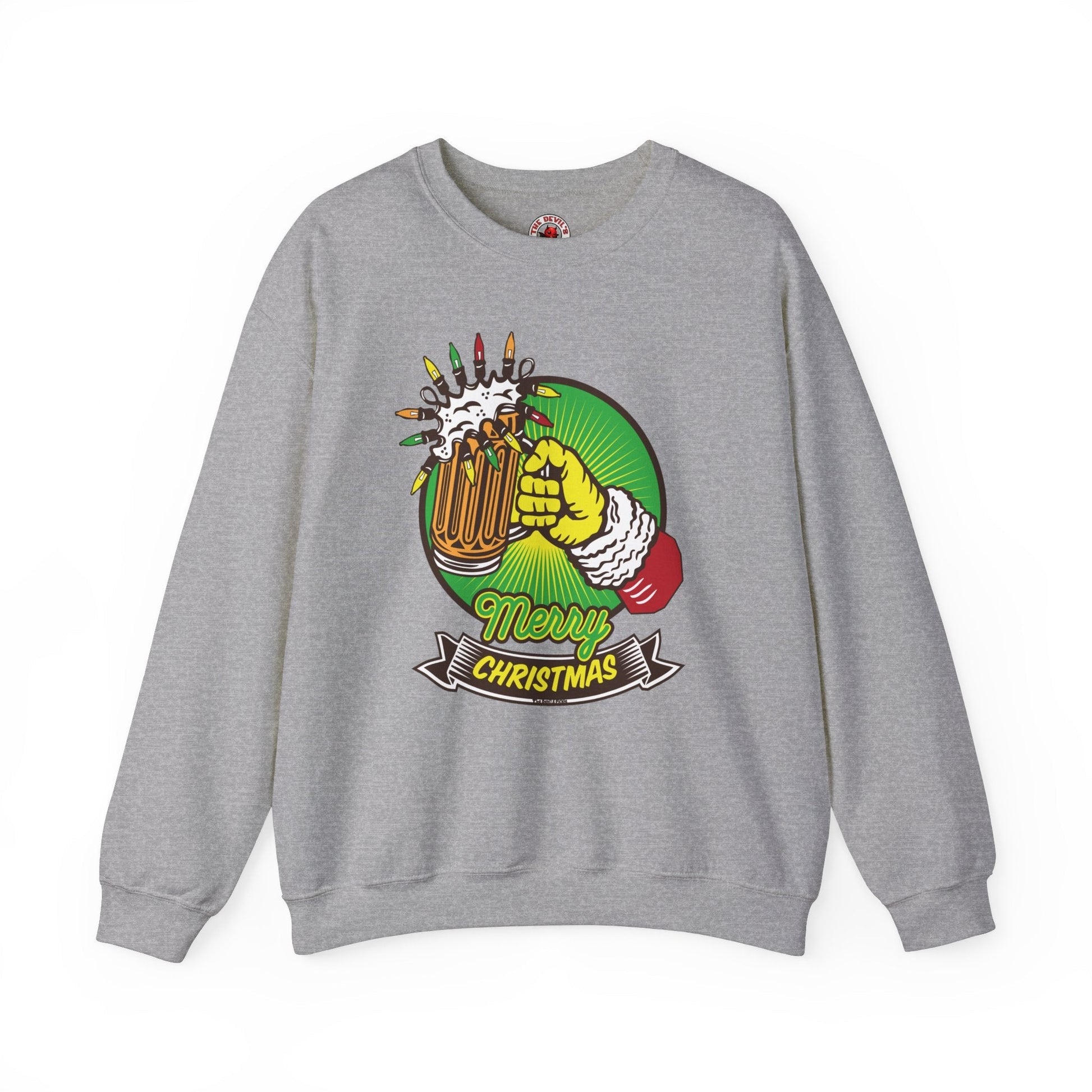 Merry Christmas Beer Crewneck Sweatshirt The Devil's Pickle
