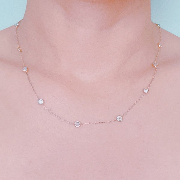 A Dozen Of Bezel Sparkle Station Necklace Shop Style & More | Fresh Looks, Everyday Deals & Free Shipping