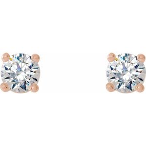14K Rose 1/8 CTW Lab-Grown Diamond Stud Earrings Ethereal Legacy Boutiques