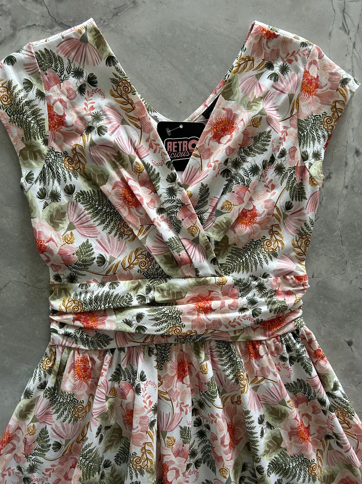 Pink Floral Greta Dress Retrolicious